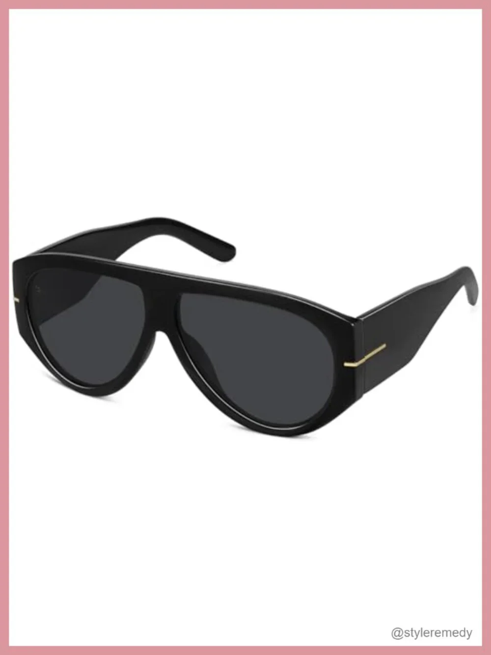 Oversized Aviator Sunglasses for Women Trendy Wide Frame Shades UV400